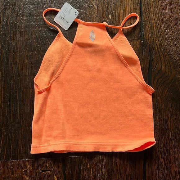 3. FP Movement Happiness Runs Crop Tank - Peach Horizon - M/L - Picture 4 of 9